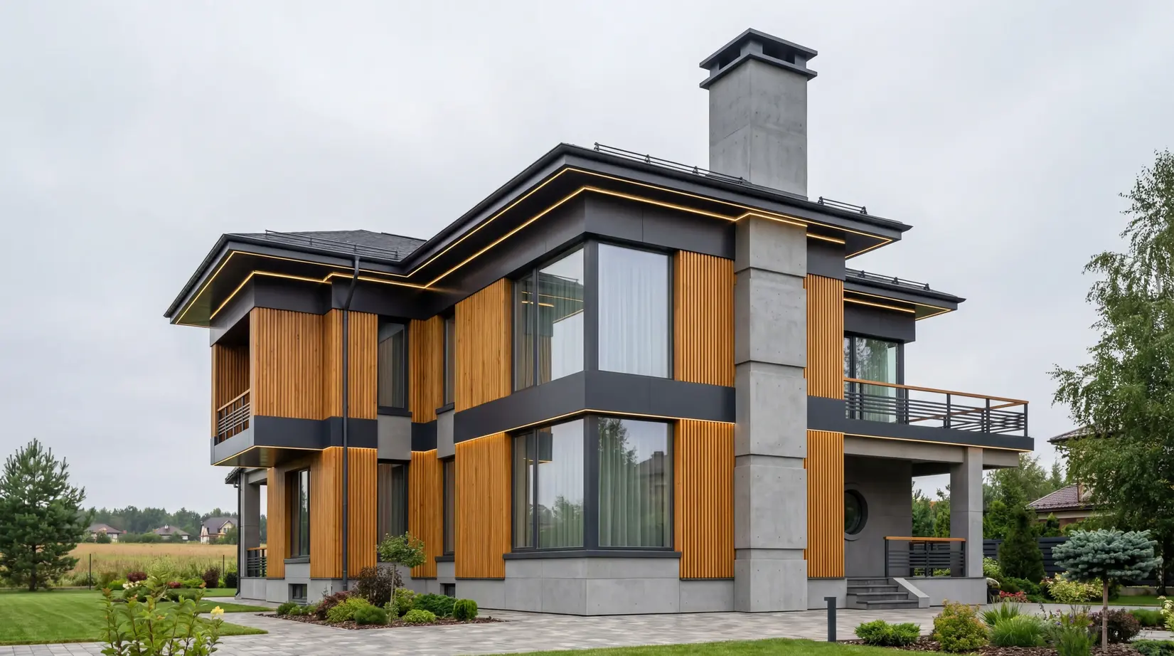 Дома в стиле Райт — фото 13